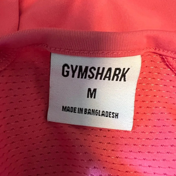 GYMSHARK TRAINING CROP LS TOP - SUNSET PINK. Size medium. - Picture 2 of 6